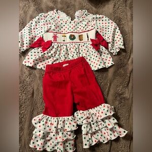 Brynn and Bradley 2 piece A Christmas Story outfit 12 months